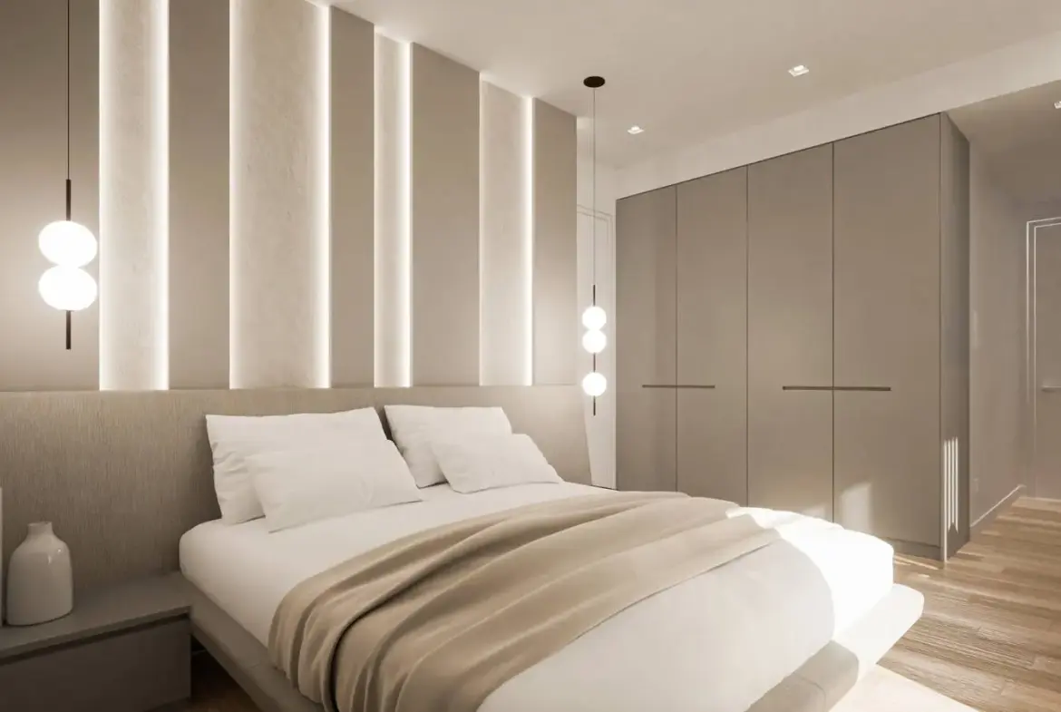 Minimal building with 3 apartments in Golf with sea view