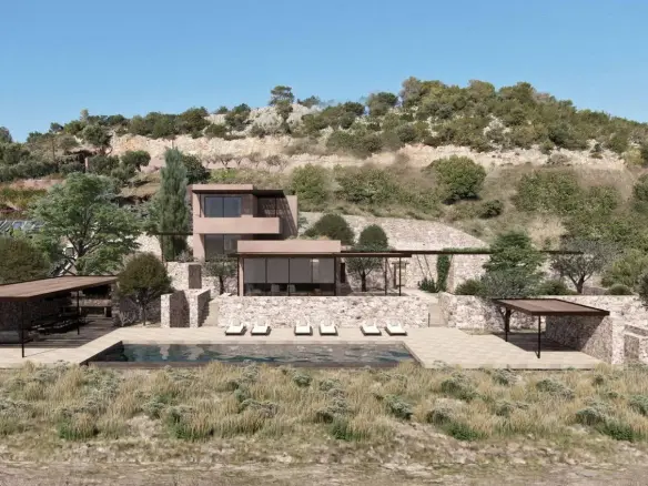 Villa Aeon: Waterfront 425 sq.m. villa with infinity pool and private beach access in Porto Heli