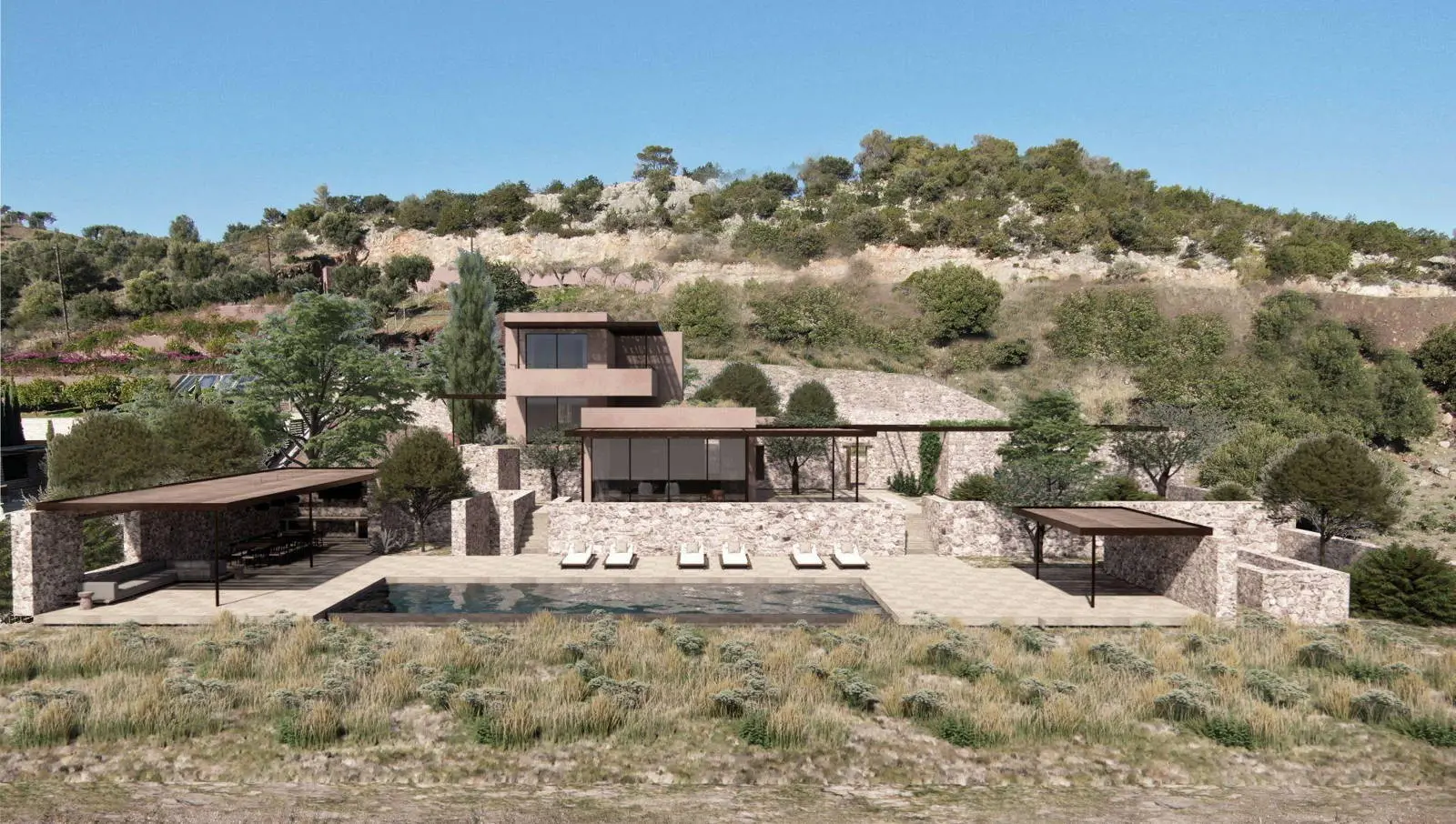 Villa Aeon: Waterfront 425 sq.m. villa with infinity pool and private beach access in Porto Heli