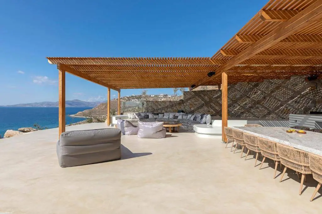 Exclusive Mykonian retreat with sunset views near Mykonos Town