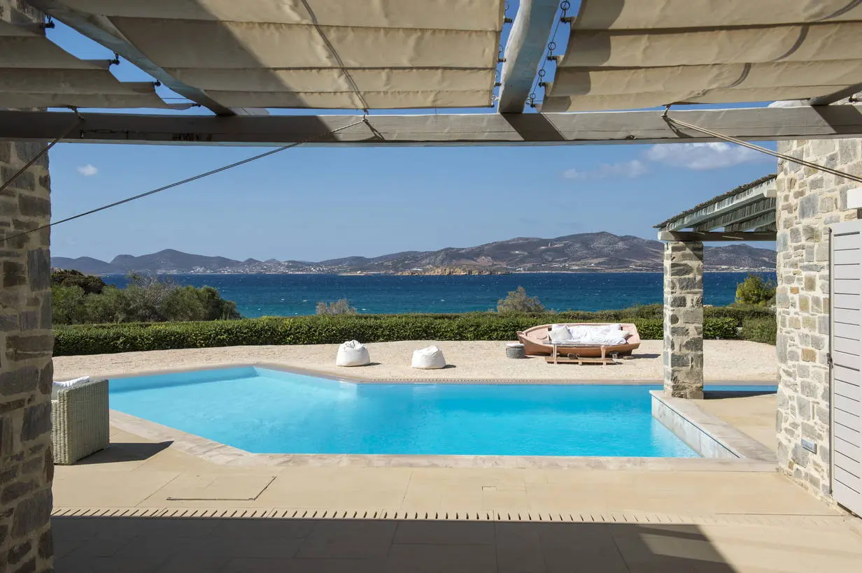Under construction, luxurious villa with panoramic sea views in Paros