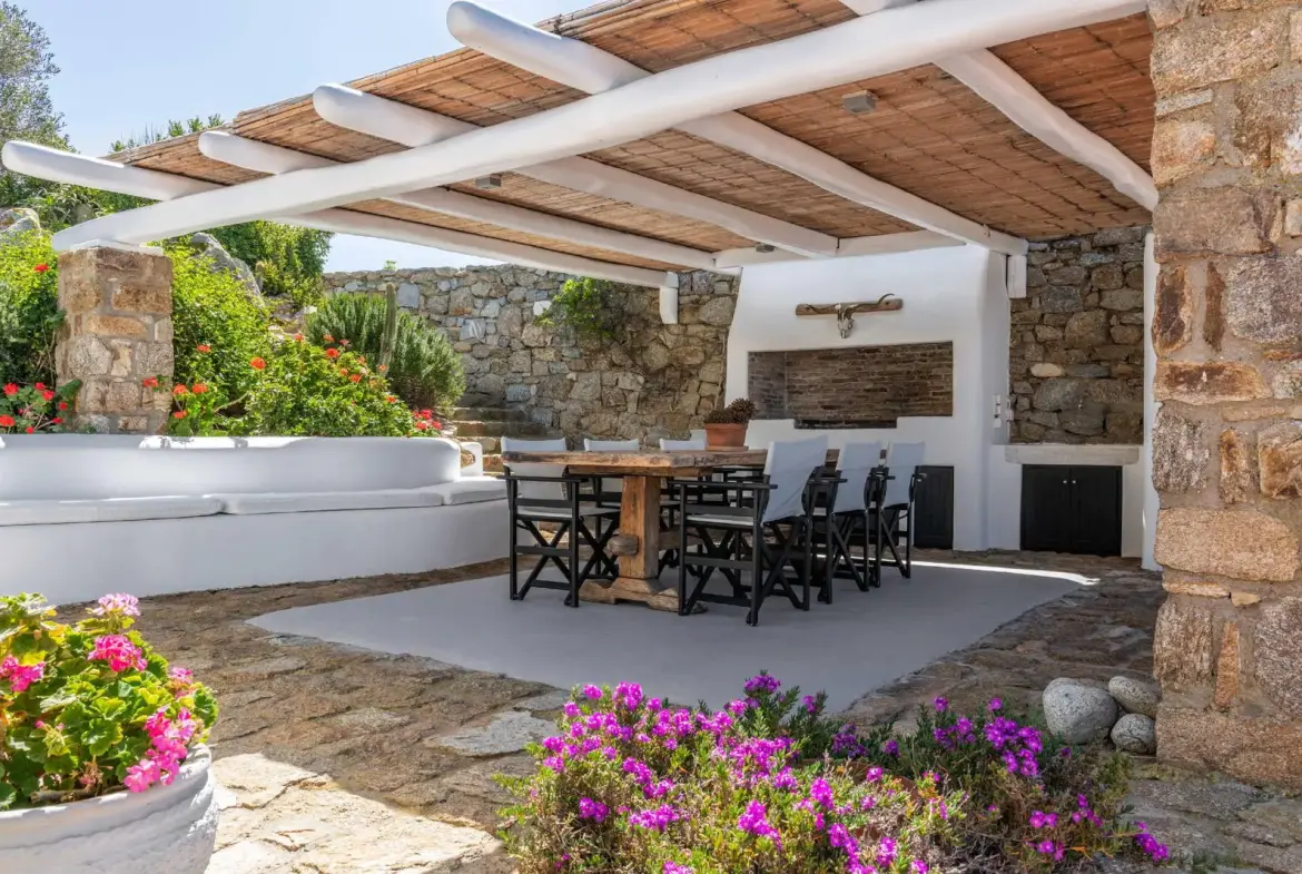 Exclusive architectural estate with panoramic Delos & sunset views, Agios Lazaros, Mykonos