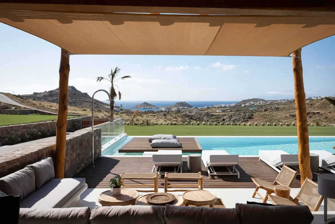 Myconian Villa with Pool and Stunning Sea View
