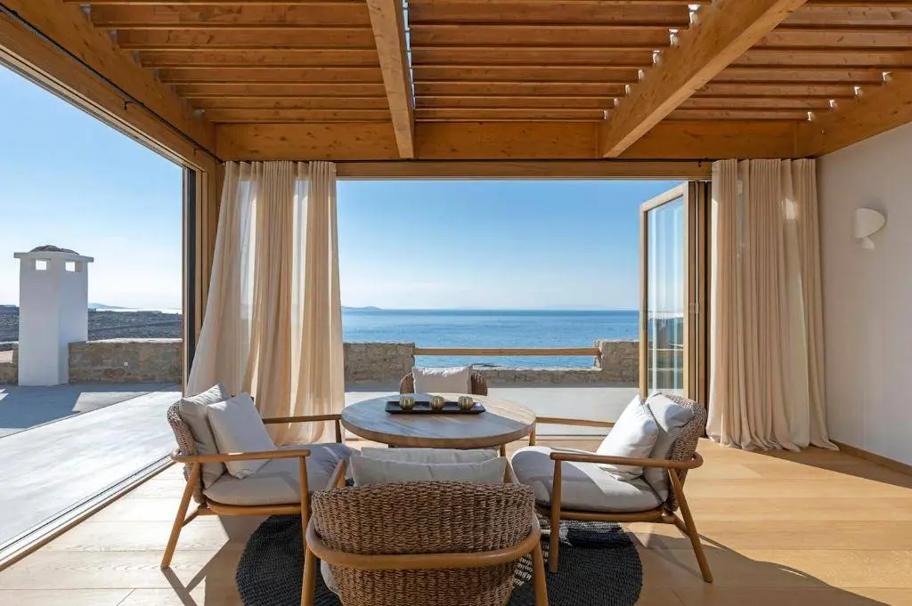 Exclusive Mykonian retreat with sunset views near Mykonos Town