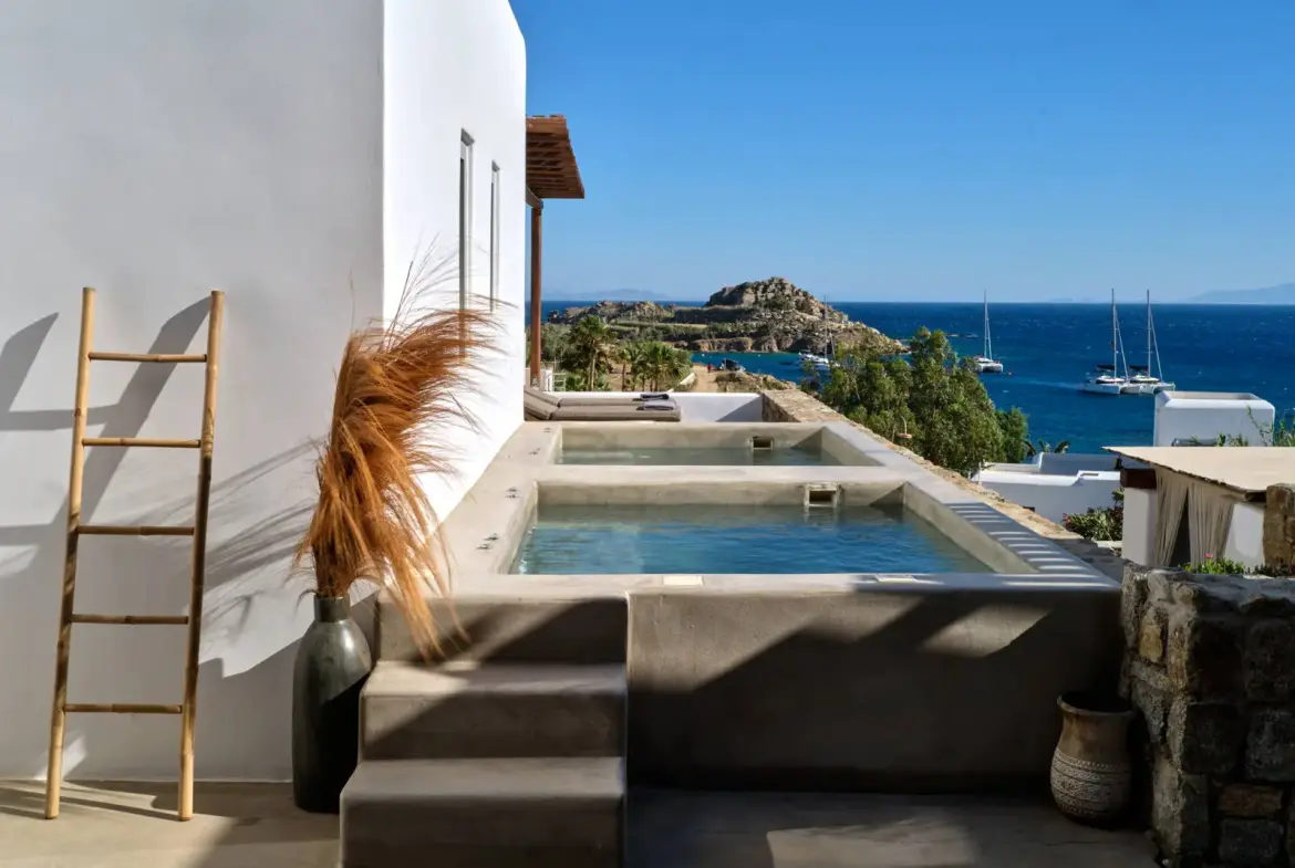 Myconian Villa with Pool and Stunning Sea View