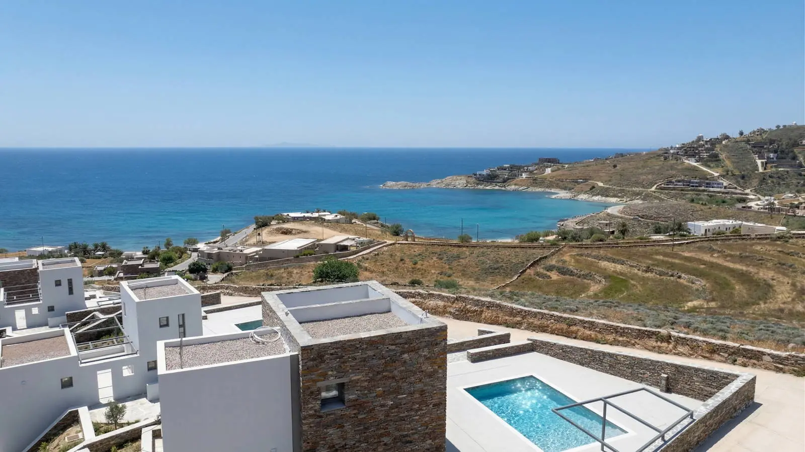 Complex of eight luxury villas with sea view in Koundouros, Kea