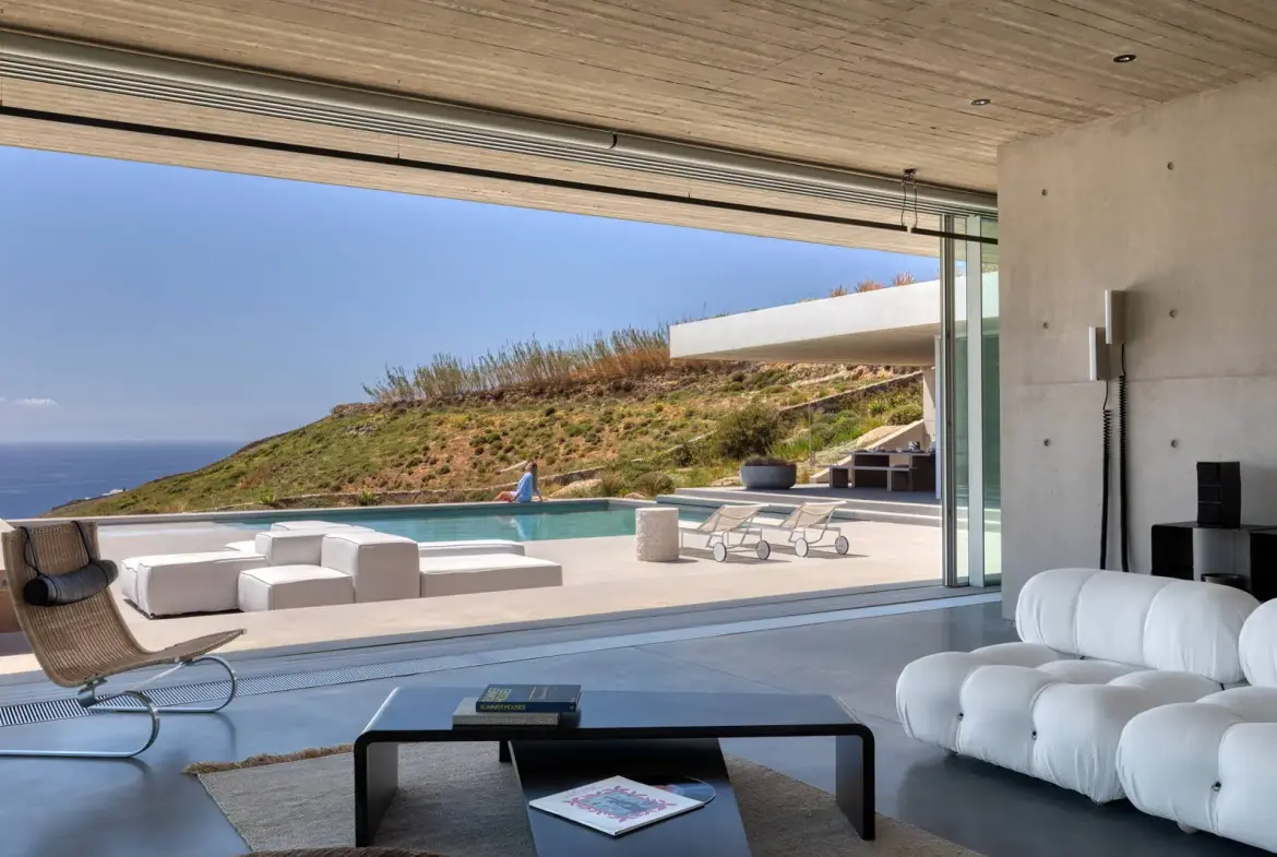 Iconic villa handcrafted by famous designer in Elia, Mykonos