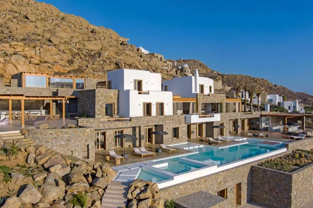 Exclusive Mykonian retreat with sunset views near Mykonos Town