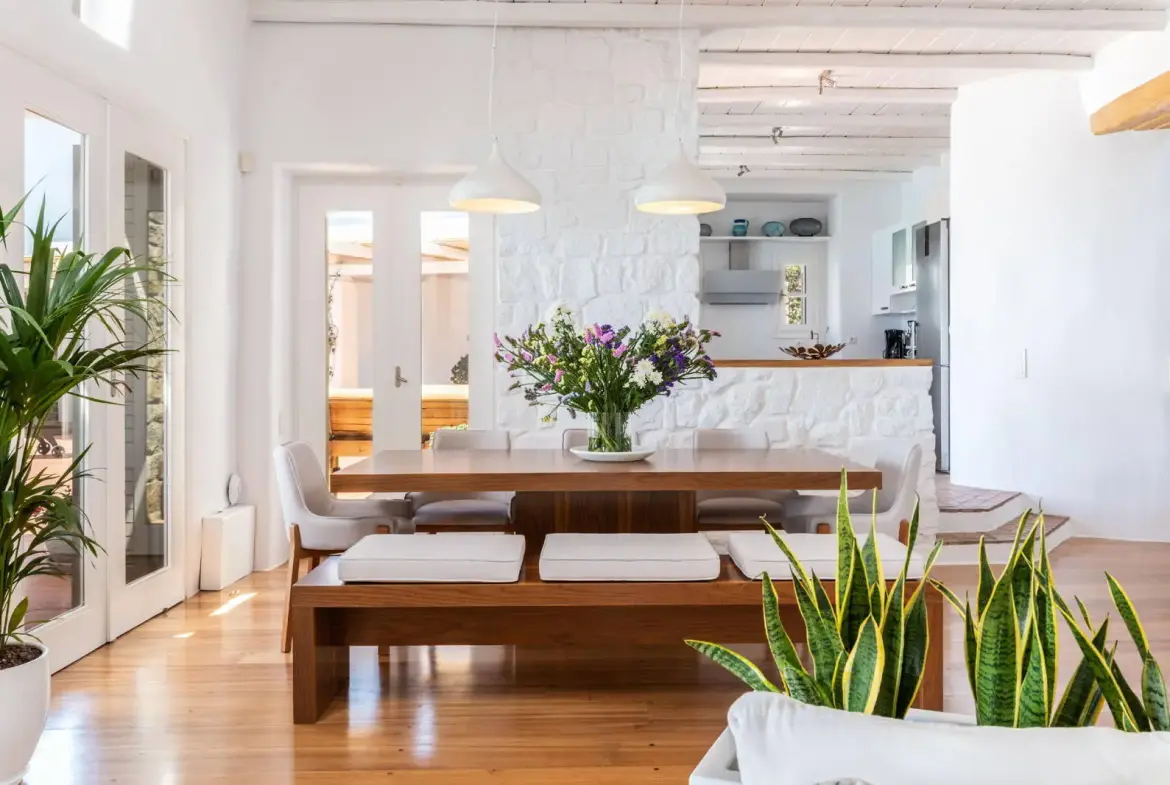 Exclusive architectural estate with panoramic Delos & sunset views, Agios Lazaros, Mykonos