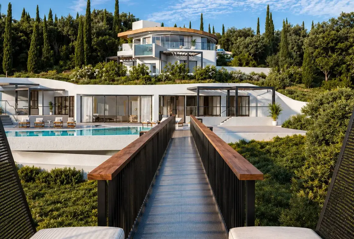 Luxury Off-Plan Villa with Suspended Walkway above Egremni, Lefkada