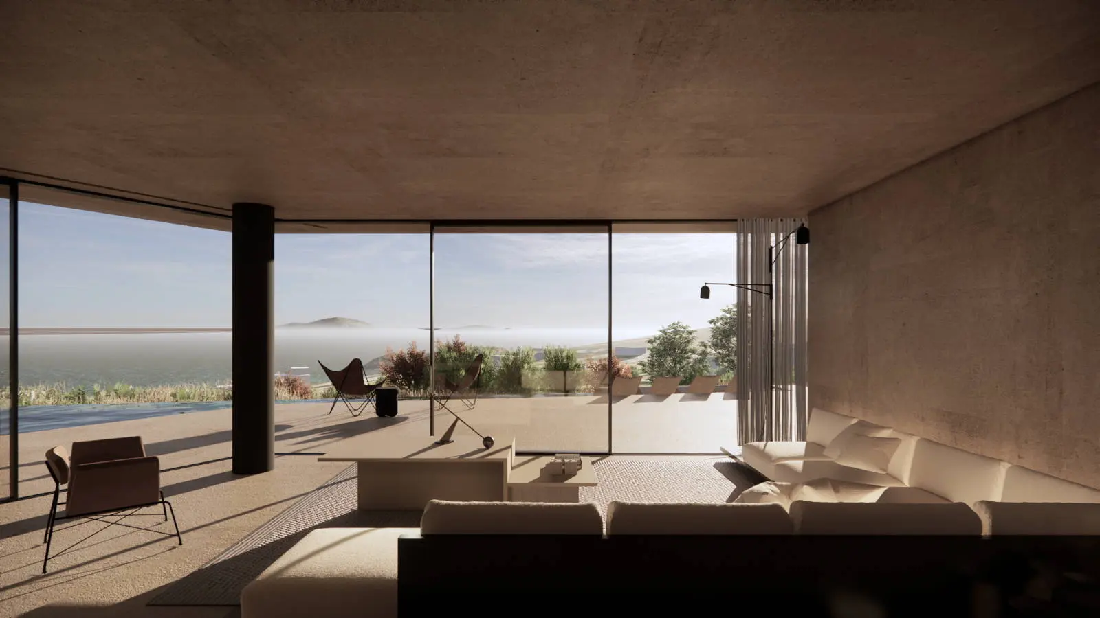 Subterranean architect-designed villa with panoramic sea views, Isterni, Paros