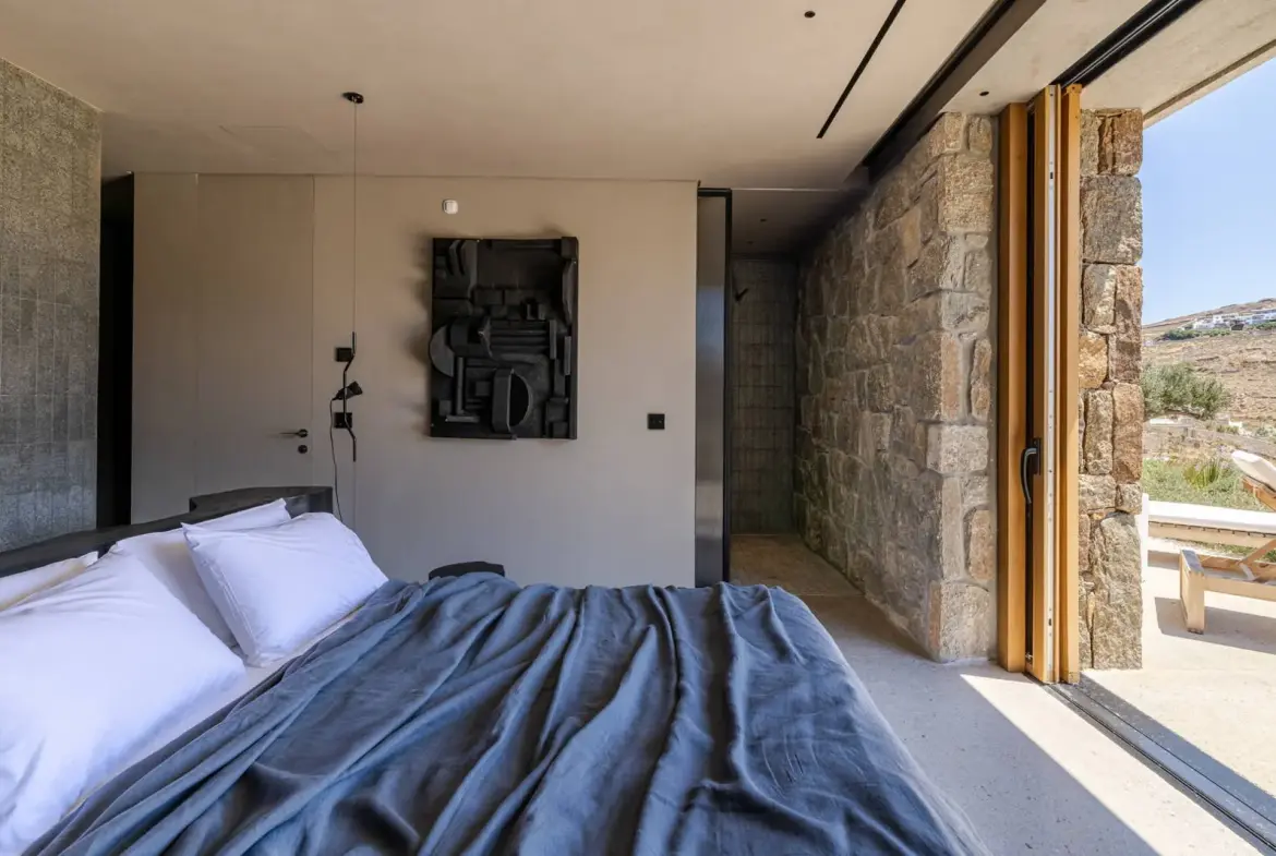 Iconic villa handcrafted by famous designer in Elia, Mykonos