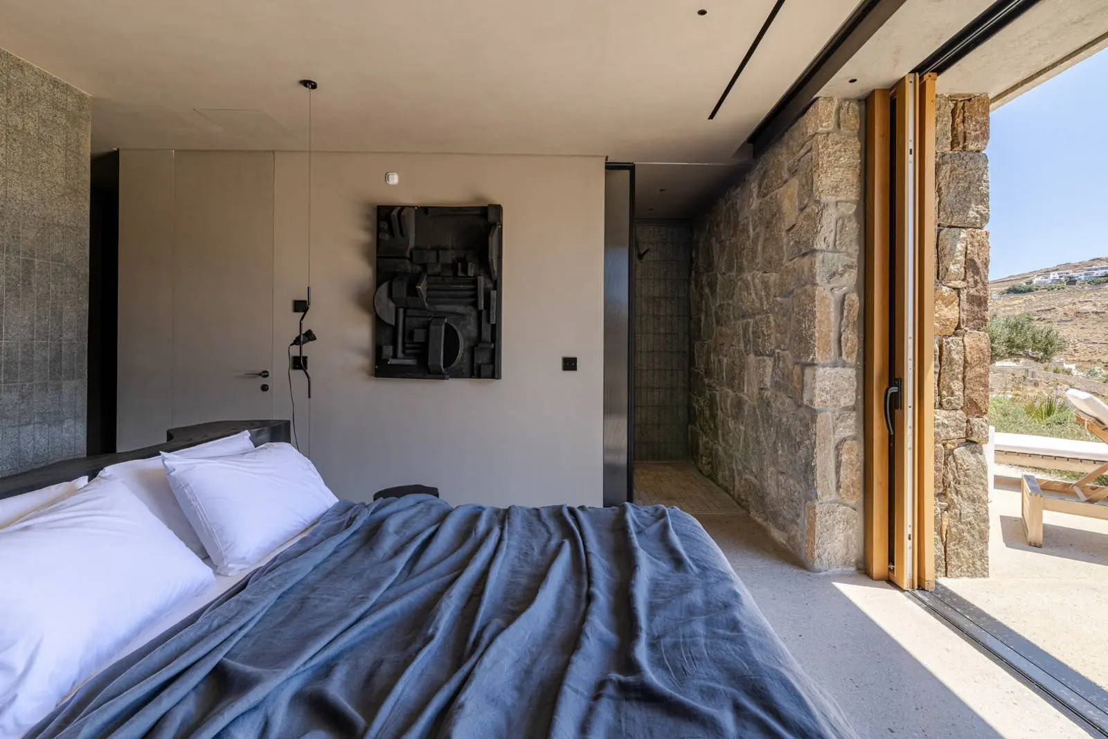 Iconic villa handcrafted by famous designer in Elia, Mykonos