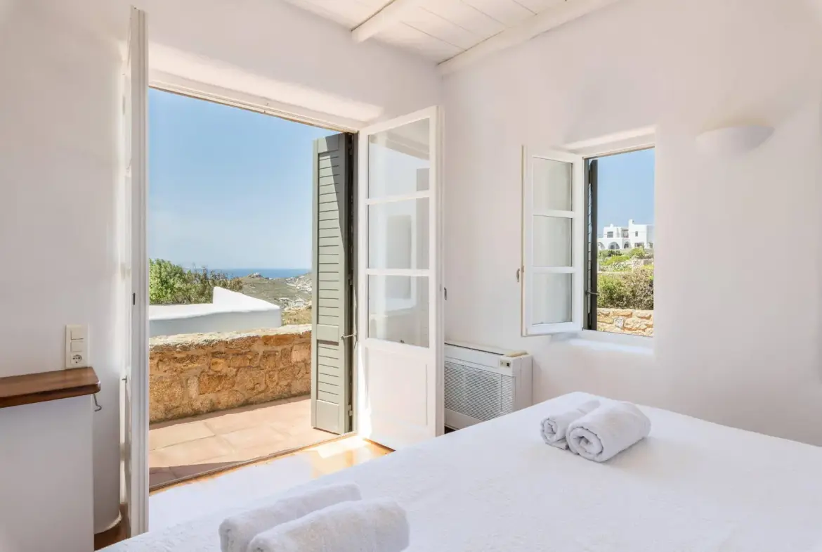 Exclusive architectural estate with panoramic Delos & sunset views, Agios Lazaros, Mykonos