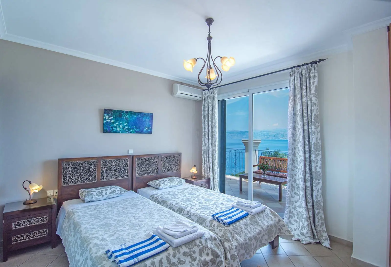 Luxury 3-villa estate with sea views & pool in Kassiopi, North Corfu