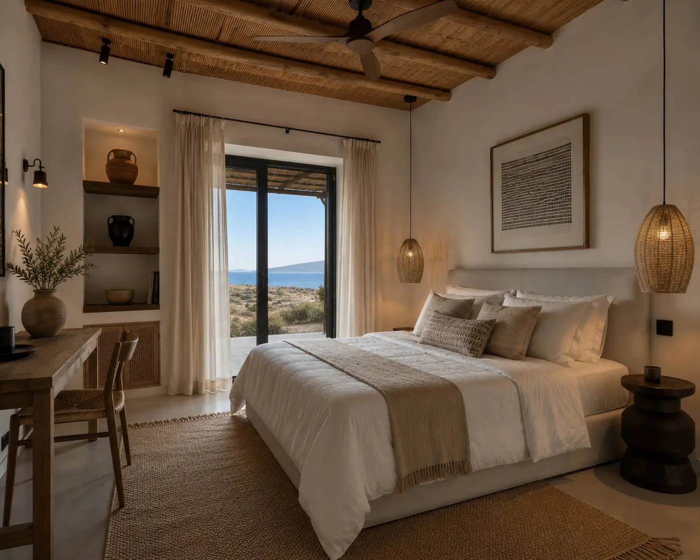 Contemporary seafront 4-bedroom villa in Tripiti, Paros