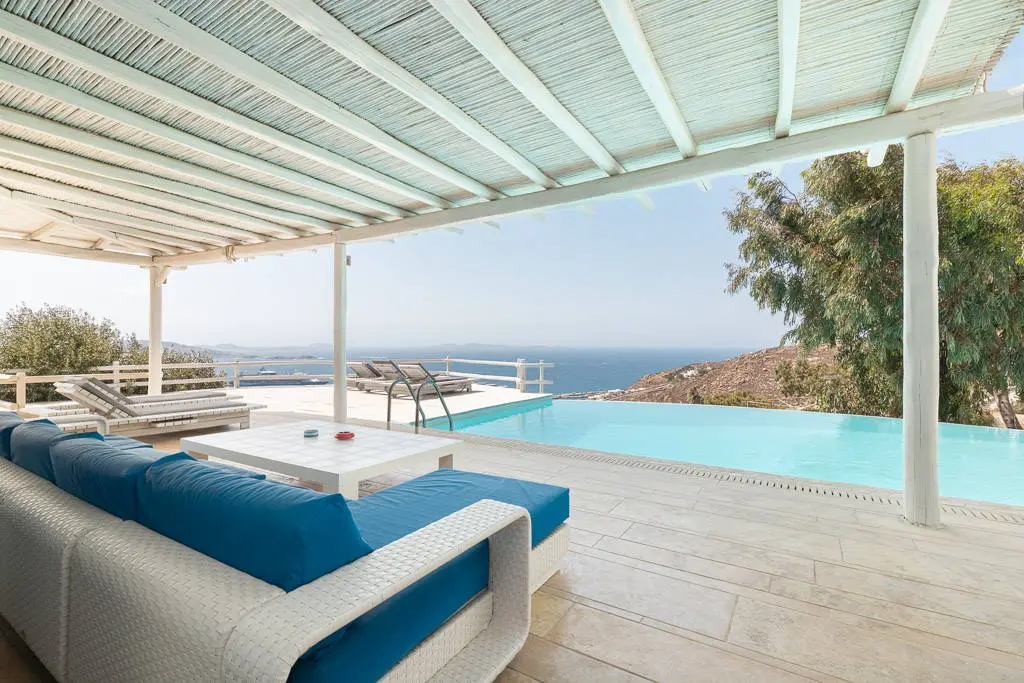 Prestigious Mykonos villa with guest house, two pools & panoramic views