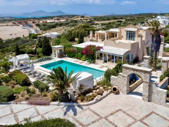 Exclusive beachfront villa in Santa Maria, Paros