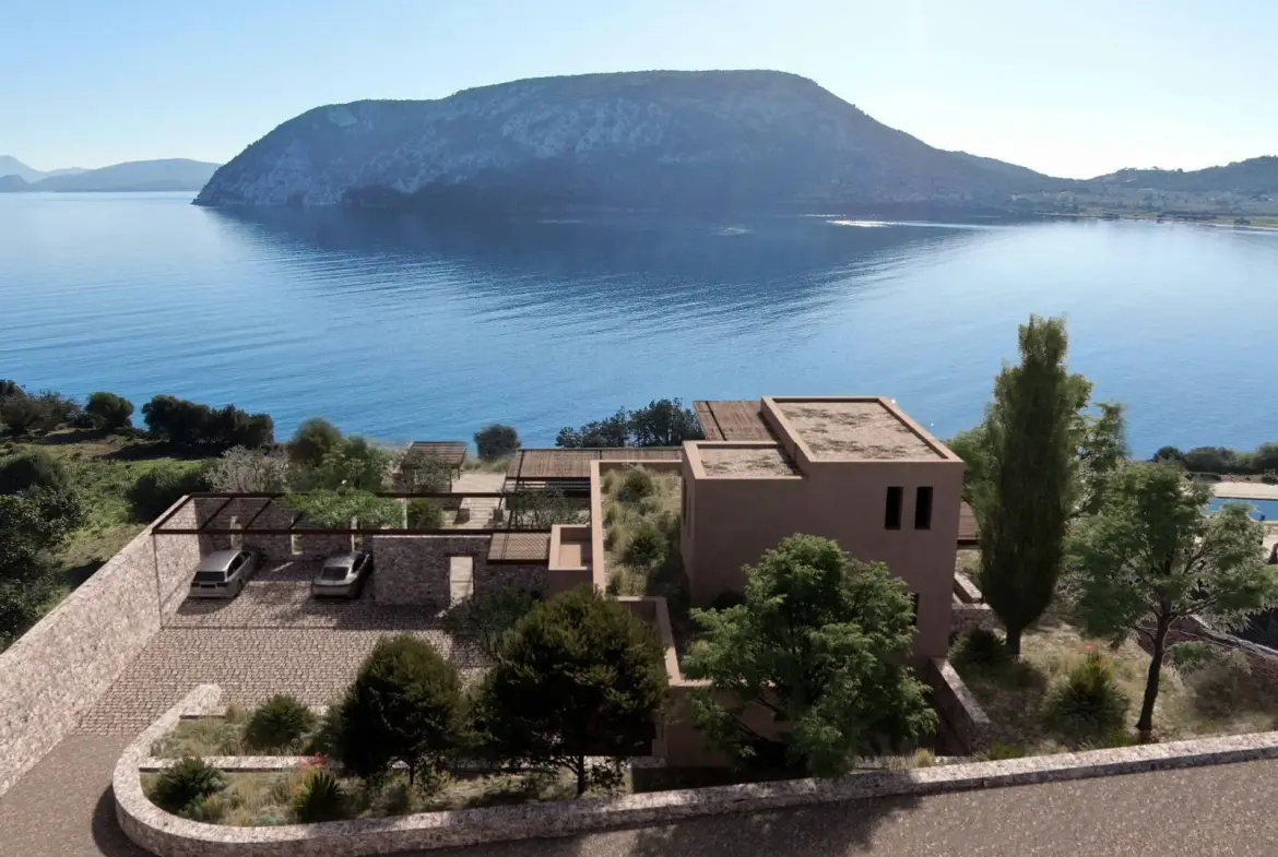 Villa Aeon: Waterfront 425 sq.m. villa with infinity pool and private beach access in Porto Heli