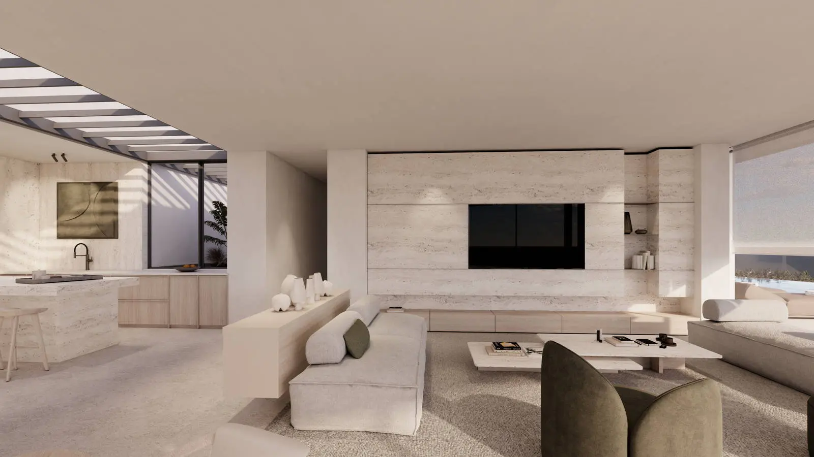 Subterranean architect-designed villa with panoramic sea views, Isterni, Paros