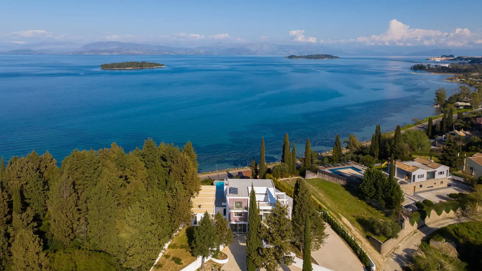 Luxury smart home with panoramic sea views in Kontokali, Corfu