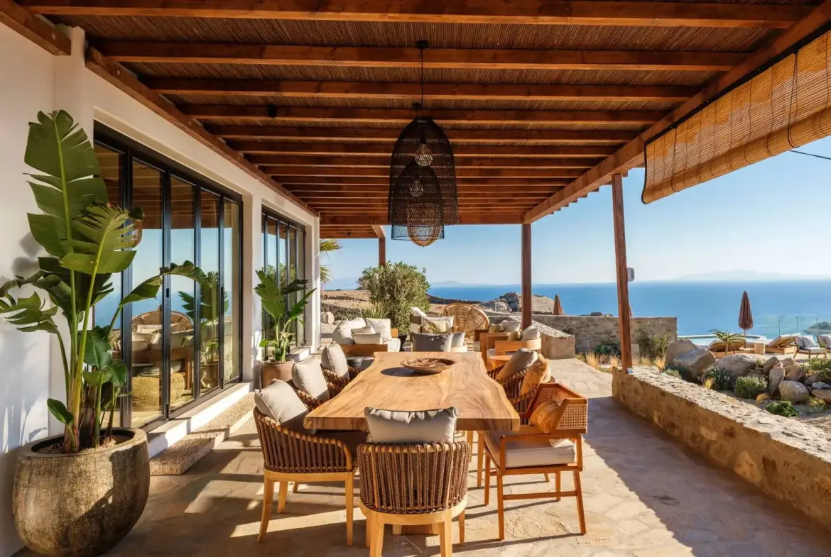 Aesthetic villa with panoramic sea views and infinity pool in Mykonos