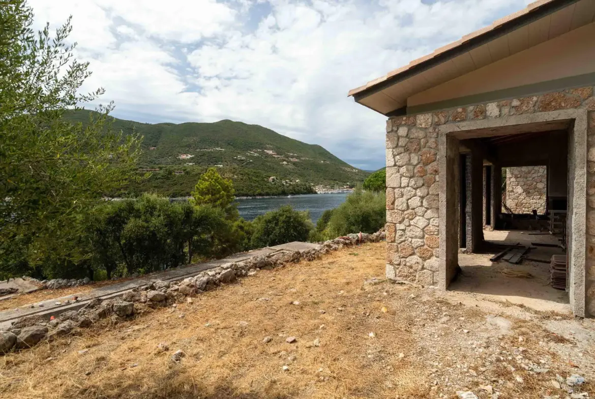 Seafront Villa with Private Mooring at Syvota, Lefkada