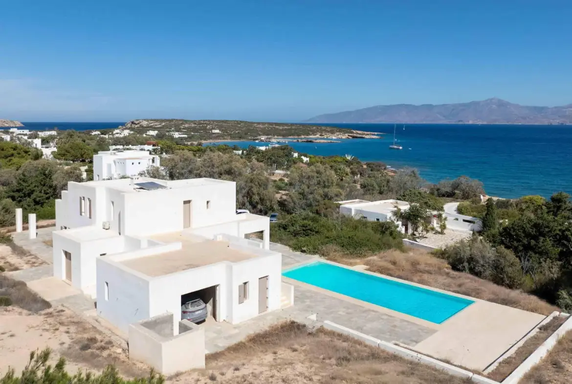 Unique Seaside Villa with Pool in Santa Maria, Paros