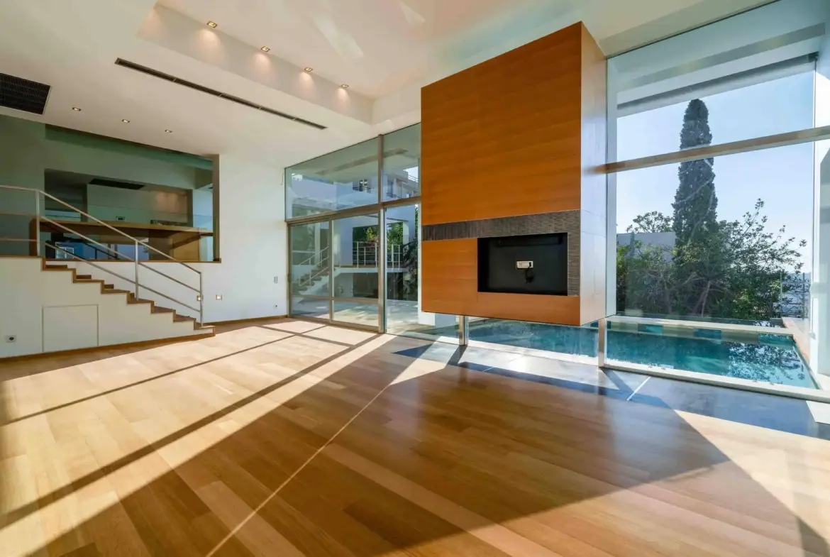 Unique architectural villa with sea views in Voula