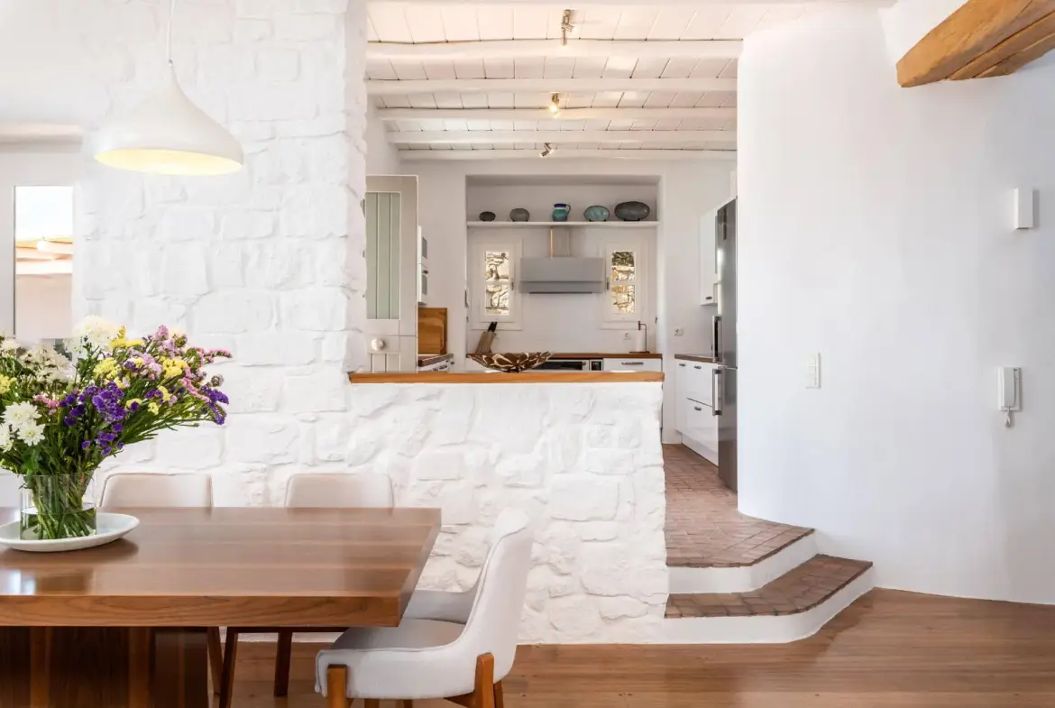 Exclusive architectural estate with panoramic Delos & sunset views, Agios Lazaros, Mykonos