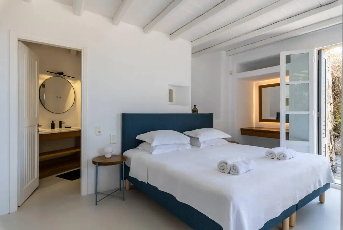 Exclusive architectural estate with panoramic Delos & sunset views, Agios Lazaros, Mykonos