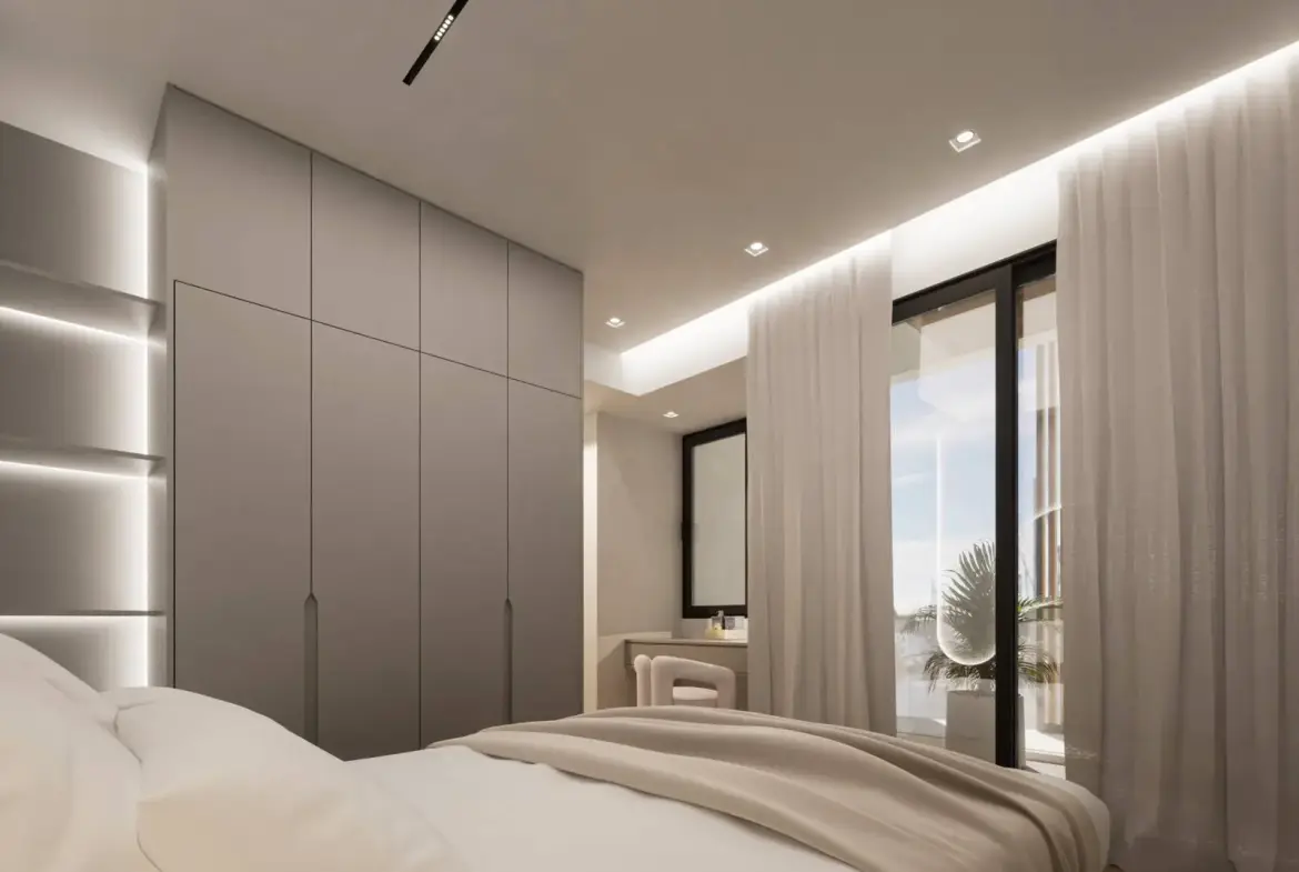 Minimal building with 3 apartments in Golf with sea view