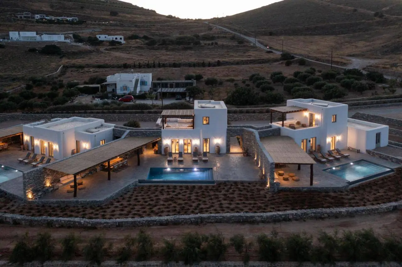 Private Collection of Three Luxury Villas Near Antiparos Town