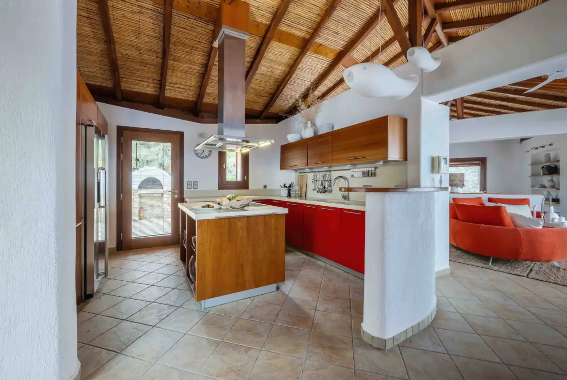 Seafront villa with spa and panoramic views in Pera Melana, Arcadia
