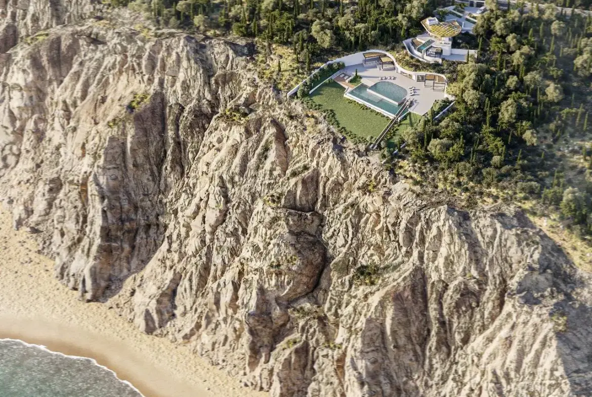 Luxury Off-Plan Villa with Suspended Walkway above Egremni, Lefkada
