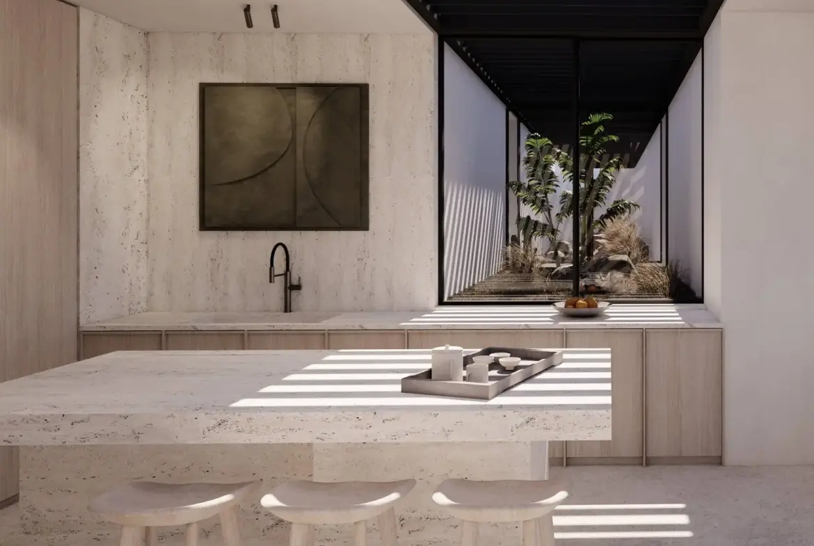 Subterranean architect-designed villa with panoramic sea views, Isterni, Paros