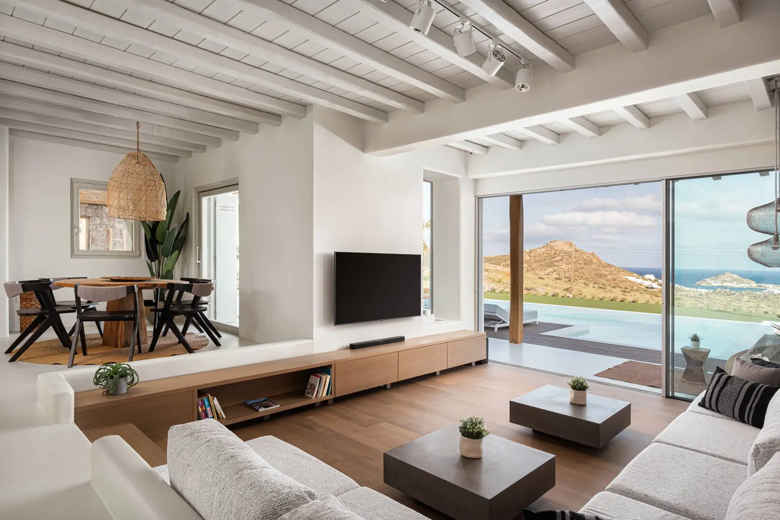 Luxury hilltop villa with sea view in Mykonos