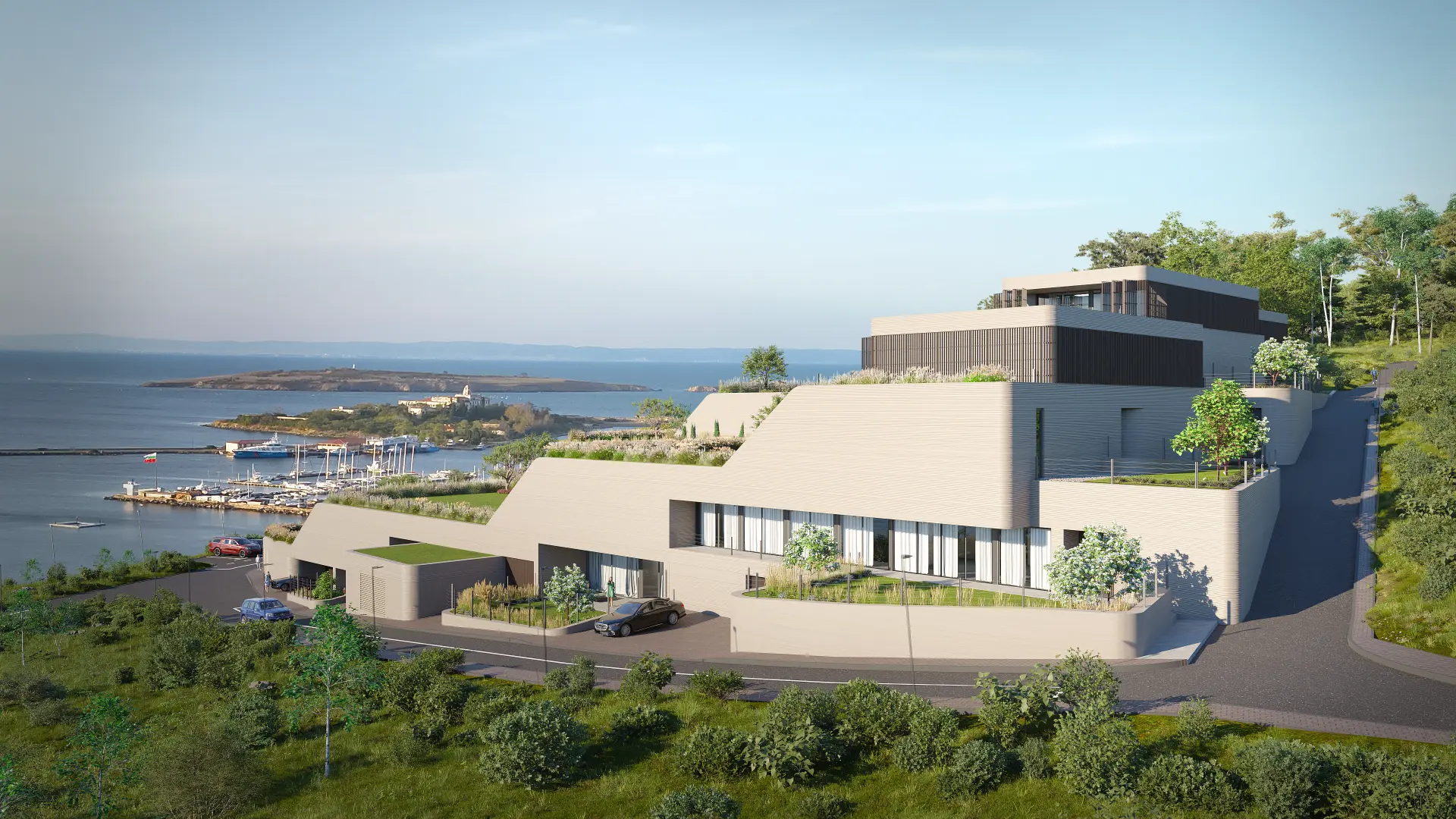 House in a boutique complex with a fantastic sea view in the town of Sozopol
