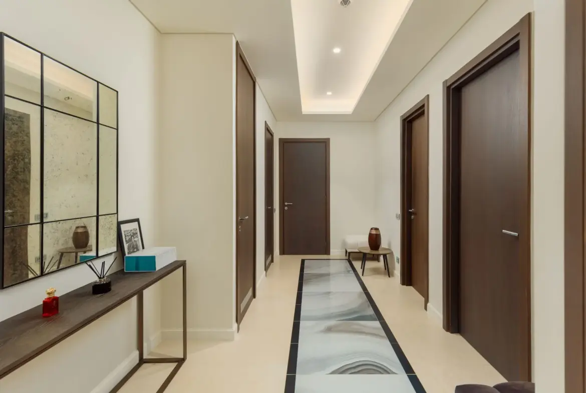 Modern three-bedroom apartment with a pool, in Portonovi