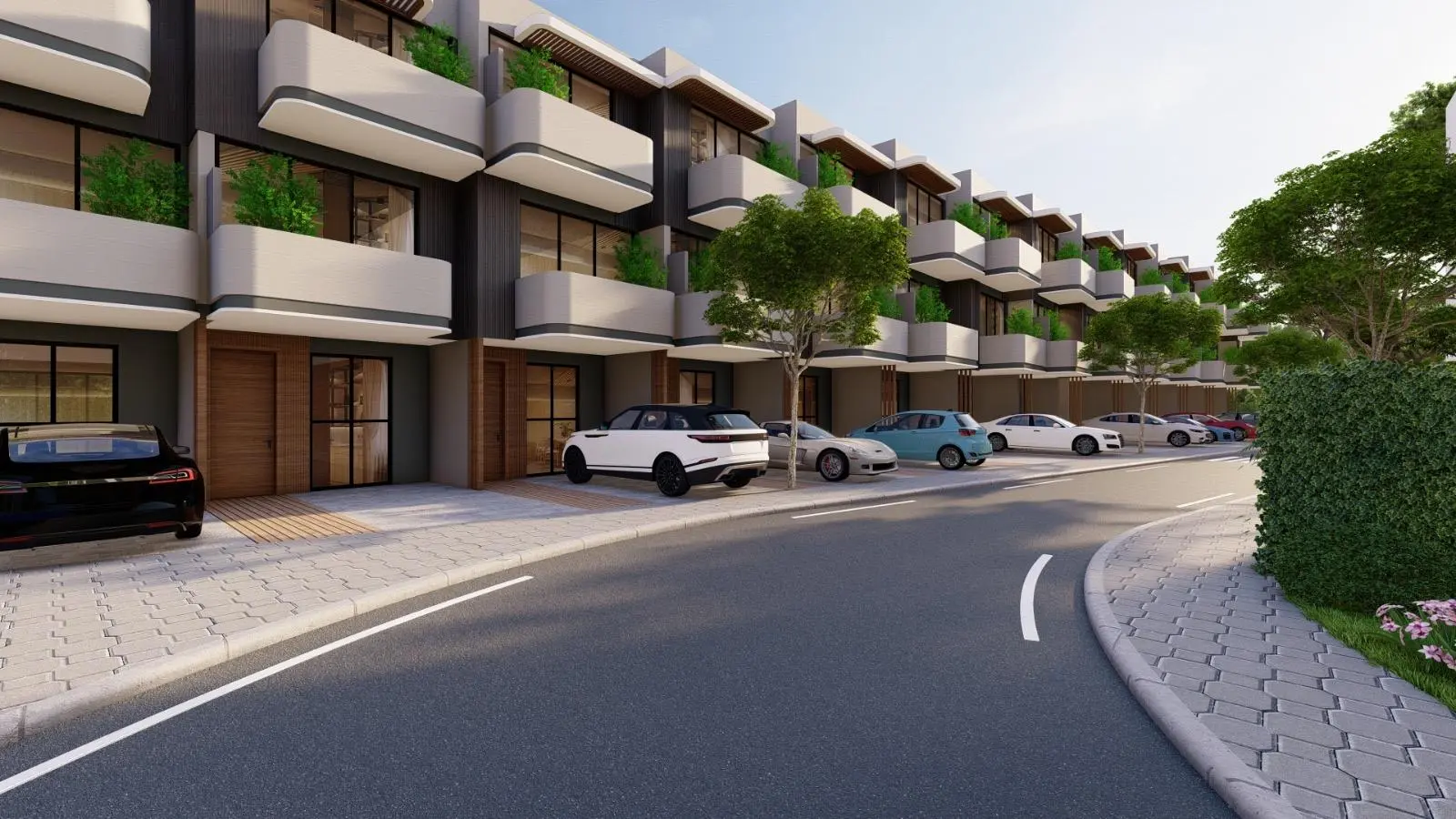 Townhouse for Sale in La Dimora Residence | B-4 Middle Single Row with Garden & Community Views