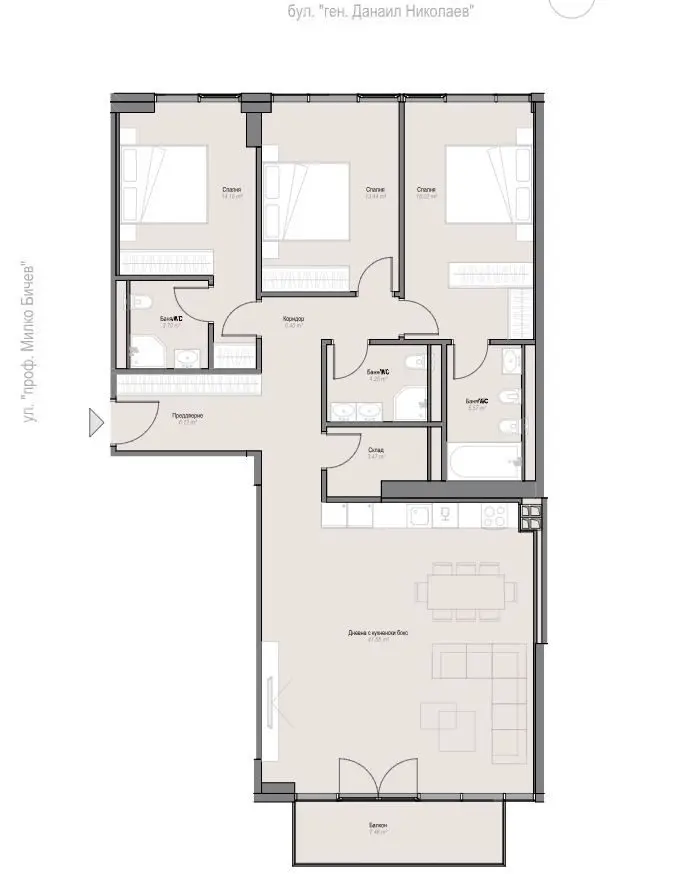 cef951ca5d90361c551ad6ad49febb29 Three-bedroom apartment in a preferred newly built complex next to Zaimov Park