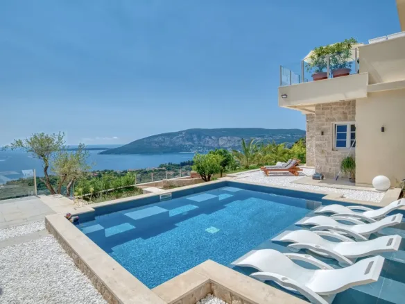 Luxury villa with pool and panoramic sea view, Podi, Herceg Novi