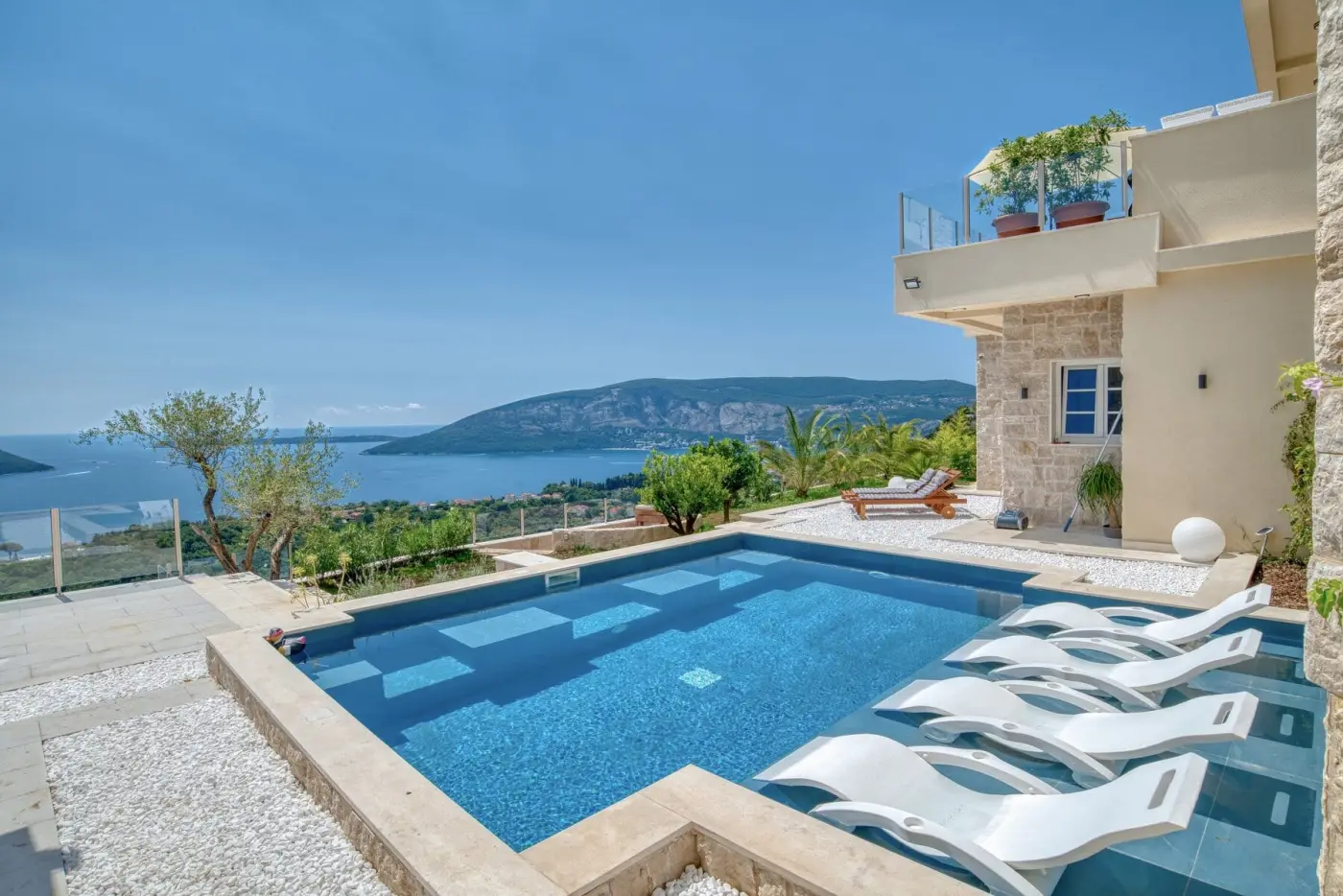 Luxury villa with pool and panoramic sea view, Podi, Herceg Novi