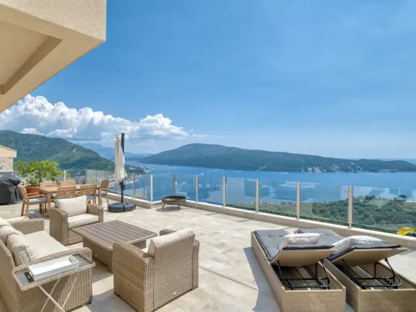 New villa with pool and panoramic sea view, Podi, Herceg Novi