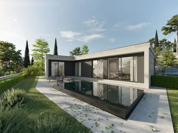 Modern villa with pool and sea view, Krimovica, Kotor