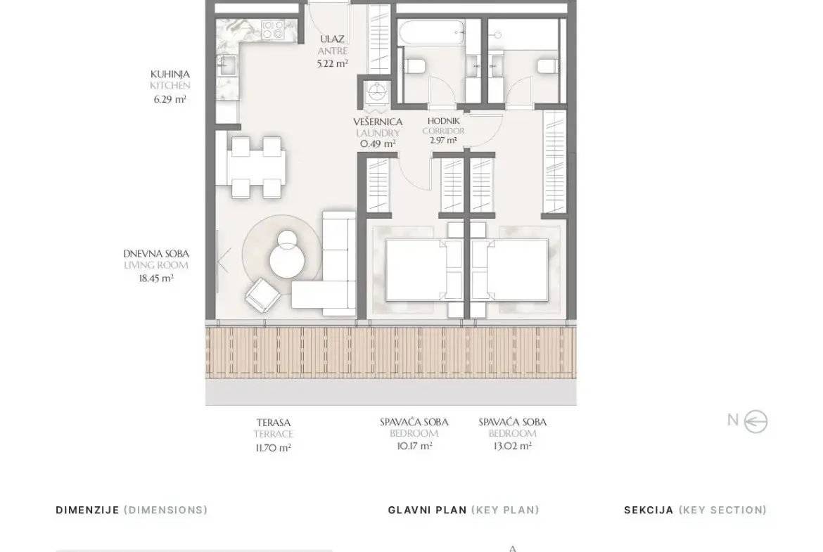 2-Bedroom Apartment, 77 m² – Batutova, Zvezdara, Belgrade