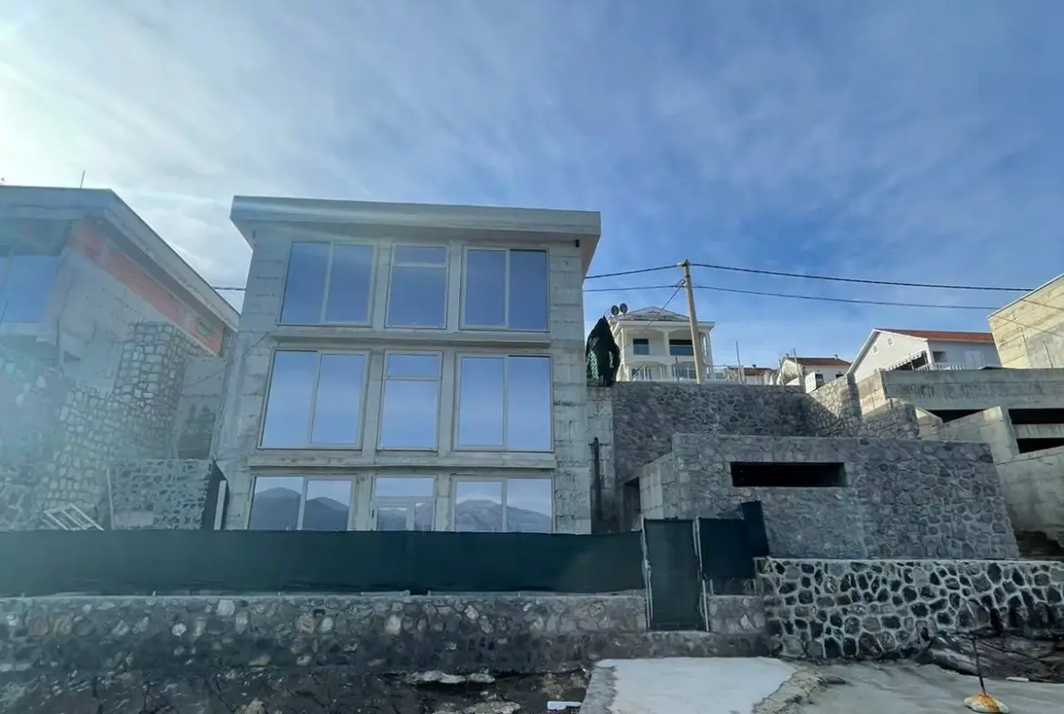 New Family Villa First Line to the sea, Under Construction in Krasici, Lustica Peninsula