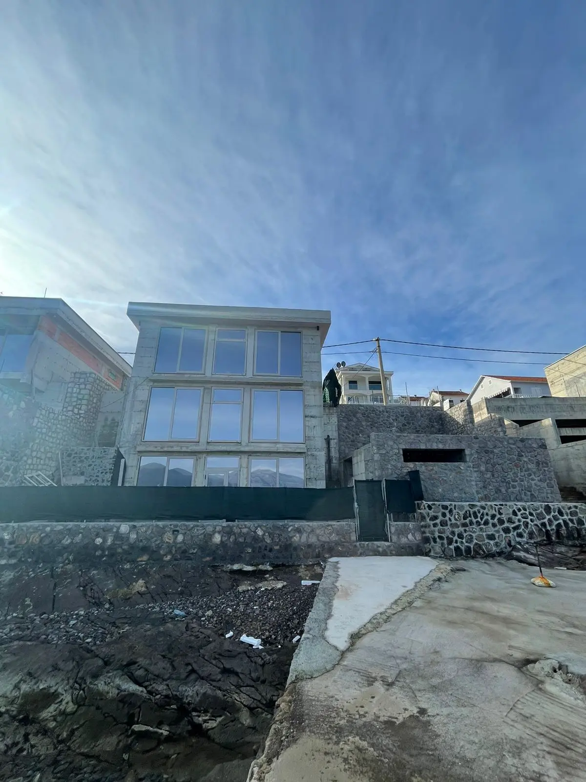 New Family Villa First Line to the sea, Under Construction in Krasici, Lustica Peninsula