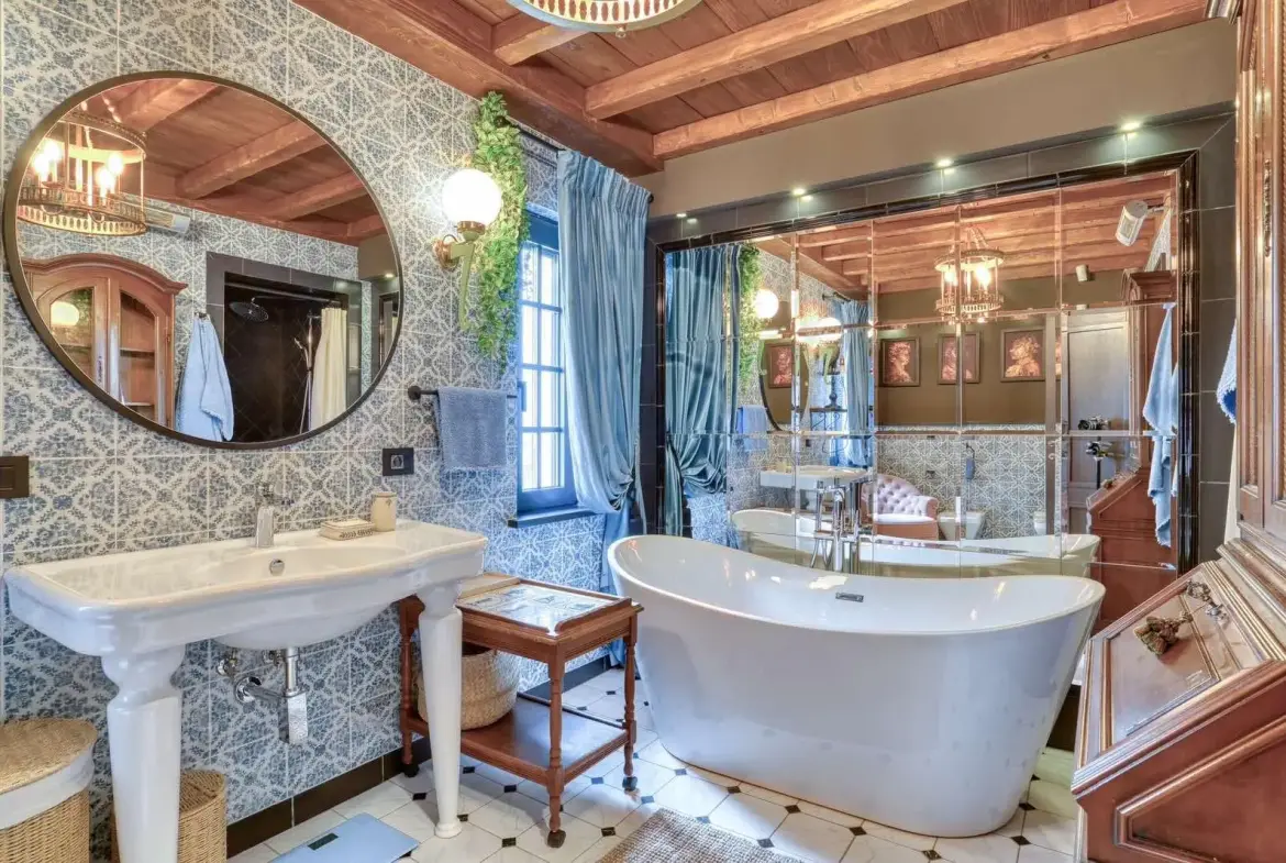A unique villa with a pool