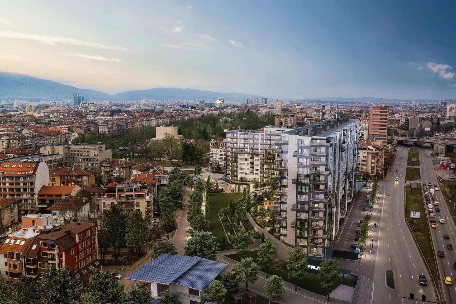 Four-bedroom apartment in a first-class complex next to a park